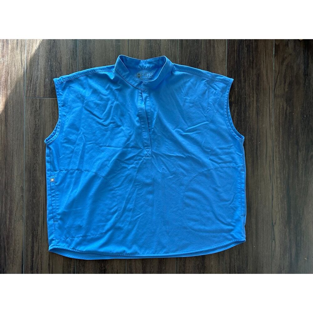 Women's Figs Rafaela Technical Collection Royal Blue Scrub Top XXL